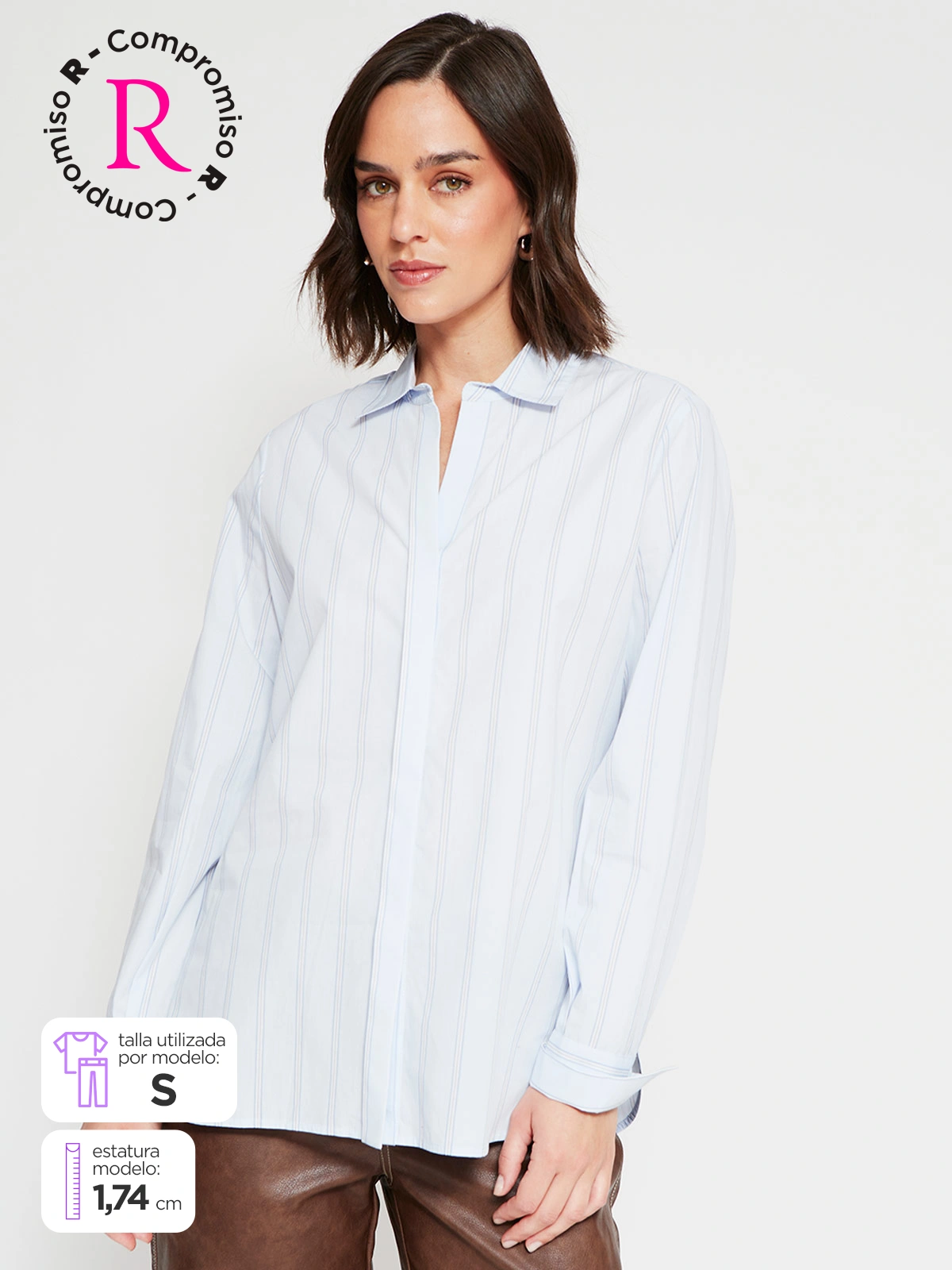 BLUSA MUJER REGATTA ALGODÓN MANGA LARGA CAMISERA - 1