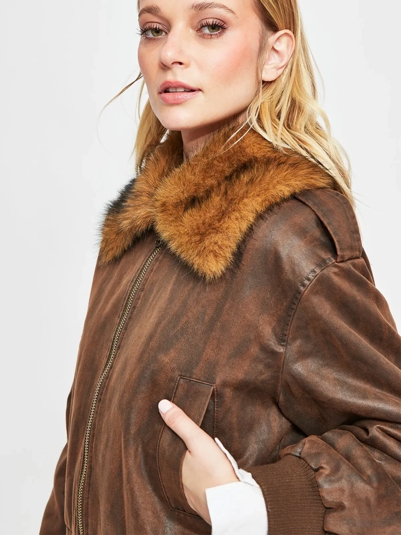 CHAQUETA MUJER INDEX CUELLO PELOS - 3