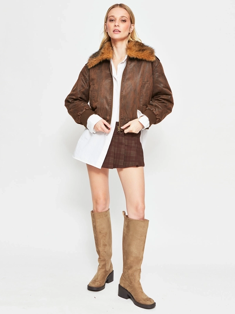 CHAQUETA MUJER INDEX CUELLO PELOS - 4