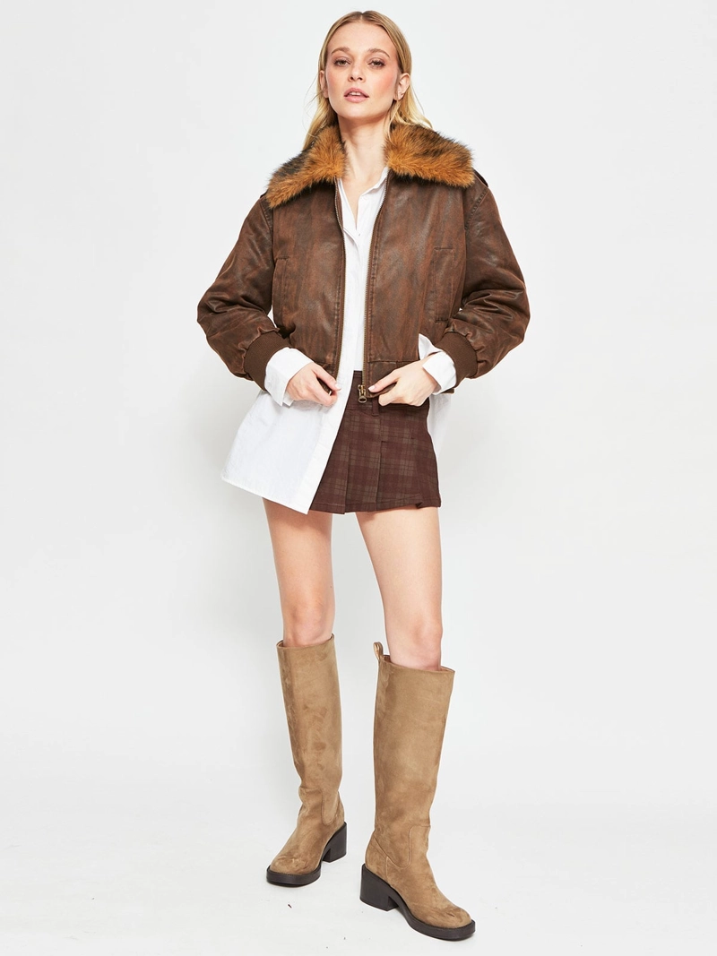 CHAQUETA MUJER INDEX CUELLO PELOS - 4