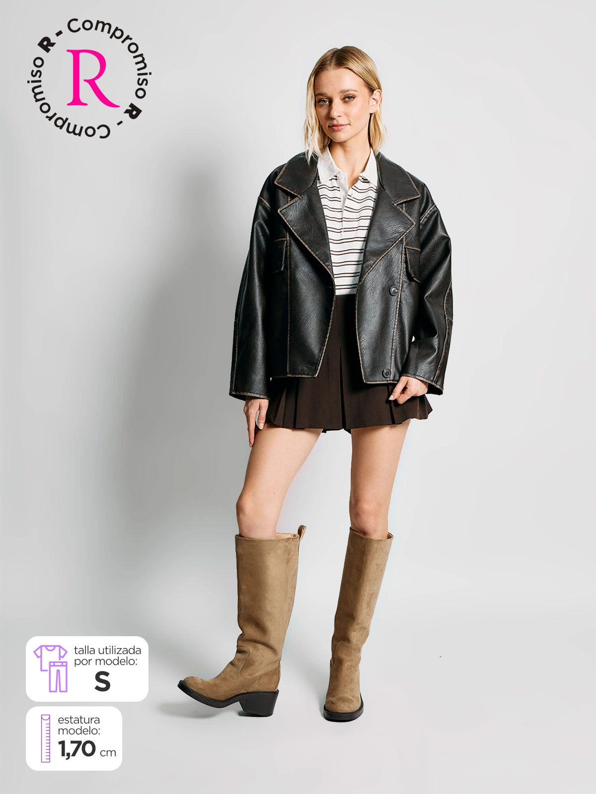 FALDA SHORT MUJER INDEX TABLEADA - 1