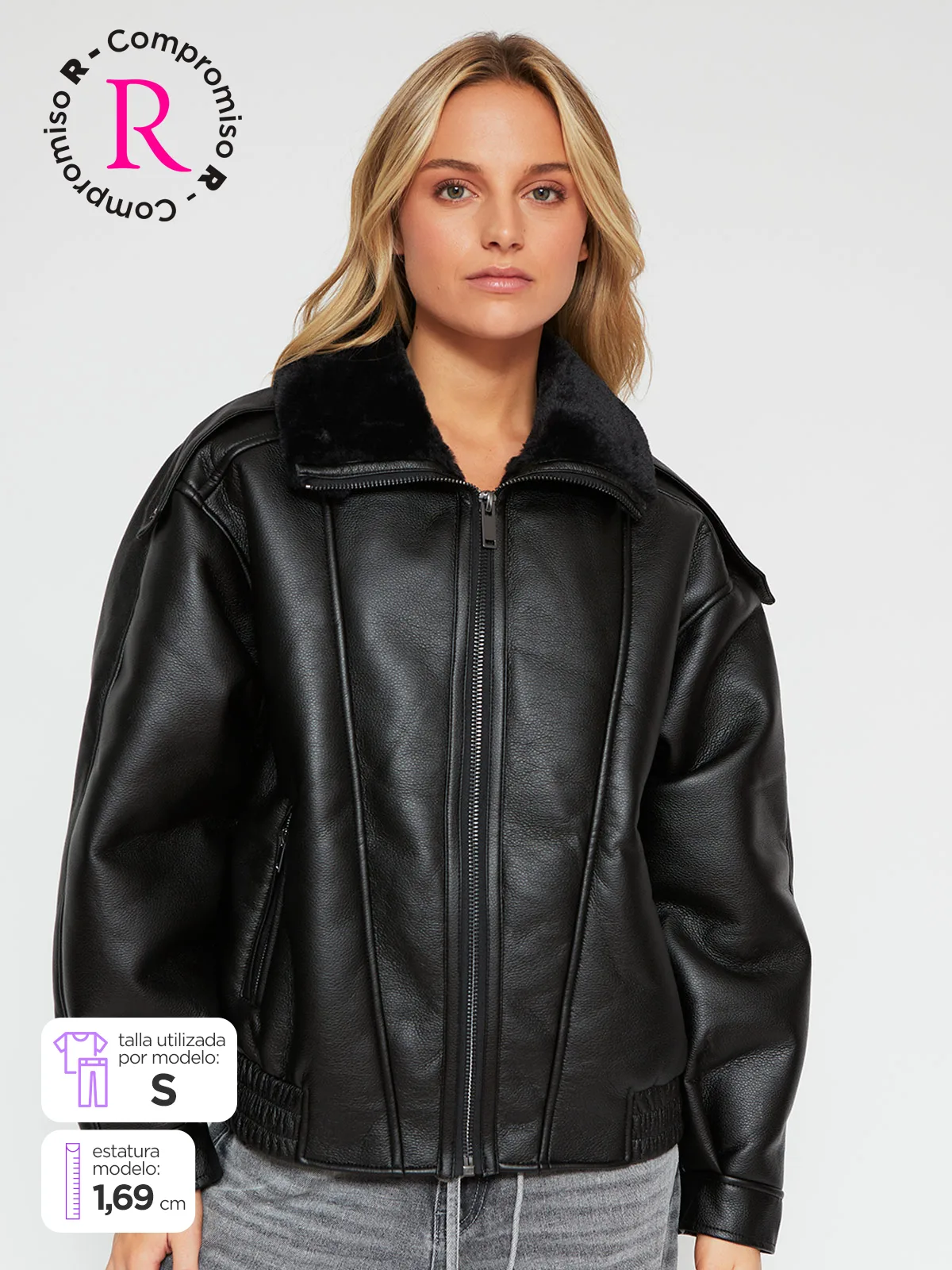 CHAQUETA MUJER INDEX CORTA OVERSIZE - 1