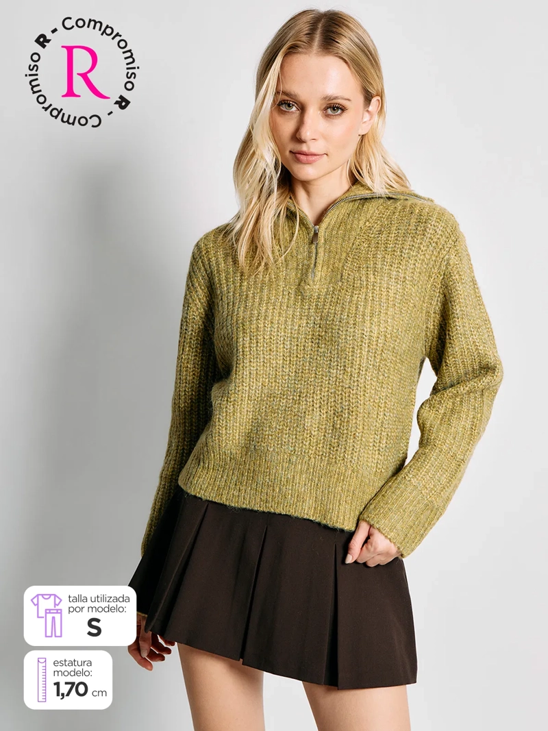 SWEATER MUJER INDEX CUELLO ALTO MANGA LARGA - 2
