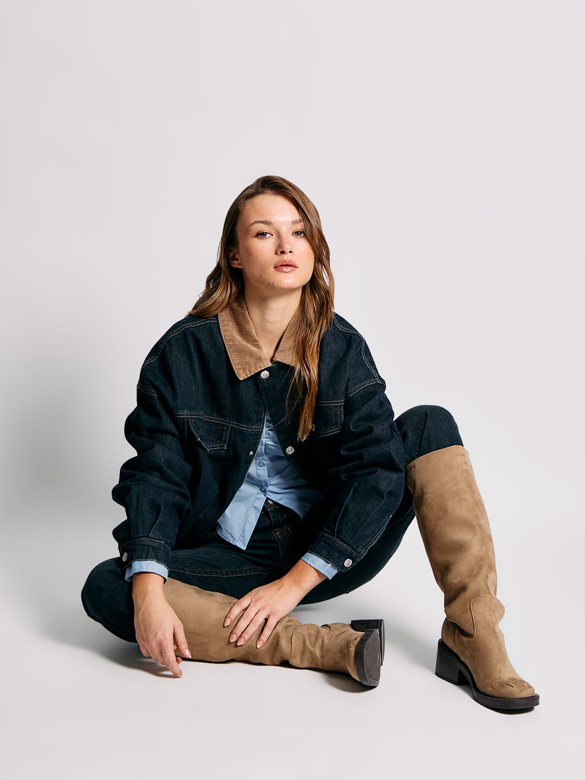 CHAQUETA MUJER INDEX ALGODÓN CORTA CUELLO COTELÉ - 4