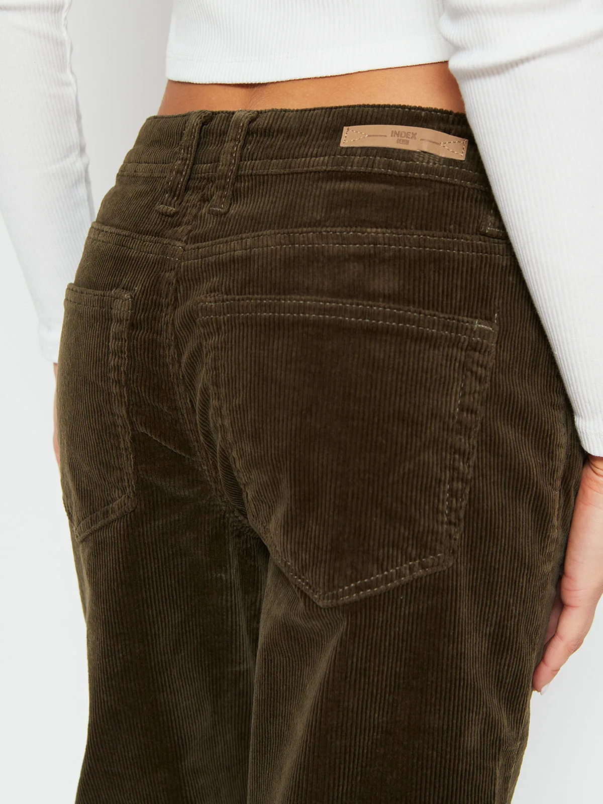 PANTALÓN MUJER INDEX ALGODÓN COTELÉ FLARE RELAX - 4