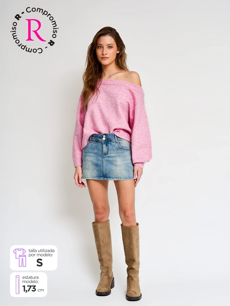 FALDA SHORT MUJER INDEX ALGODÓN TIRO BAJO - 1