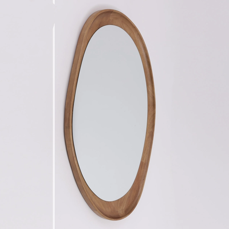 ESPEJO DECORATIVO RIPLEY HOME ABS REDONDO RELIEVE MADERA - 1