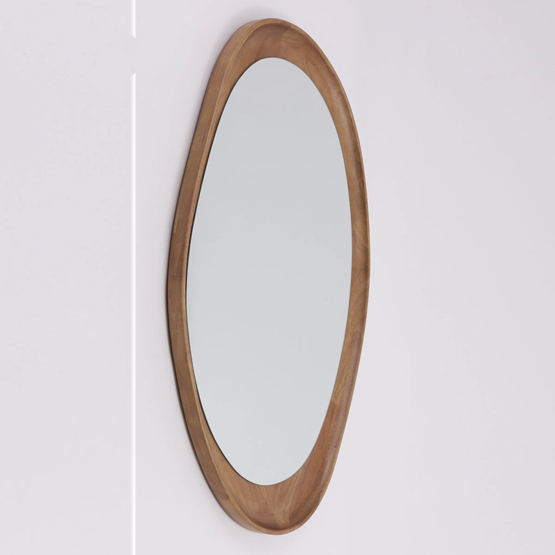 ESPEJO DECORATIVO RIPLEY HOME ABS REDONDO RELIEVE MADERA - 2