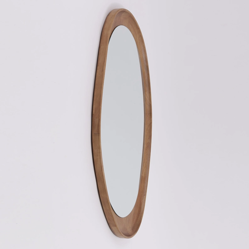 ESPEJO DECORATIVO RIPLEY HOME ABS REDONDO RELIEVE MADERA - 3