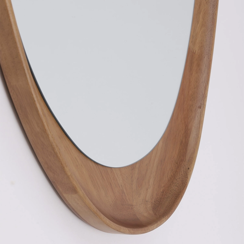 ESPEJO DECORATIVO RIPLEY HOME ABS REDONDO RELIEVE MADERA 90X60 CM - 6