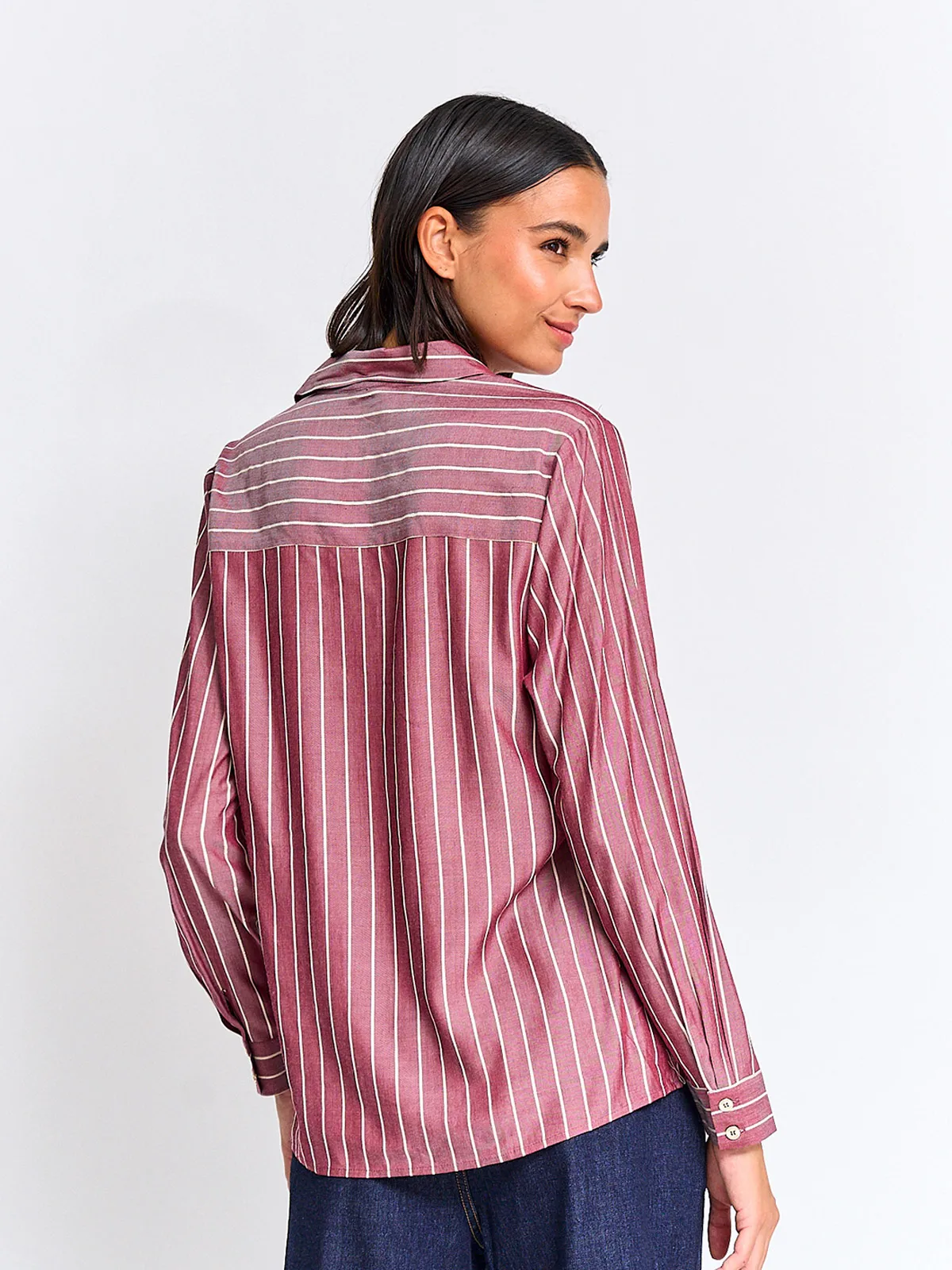 BLUSA MUJER CACHAREL CUELLO CAMISERO MANGA LARGA ESTAMPADA - 2