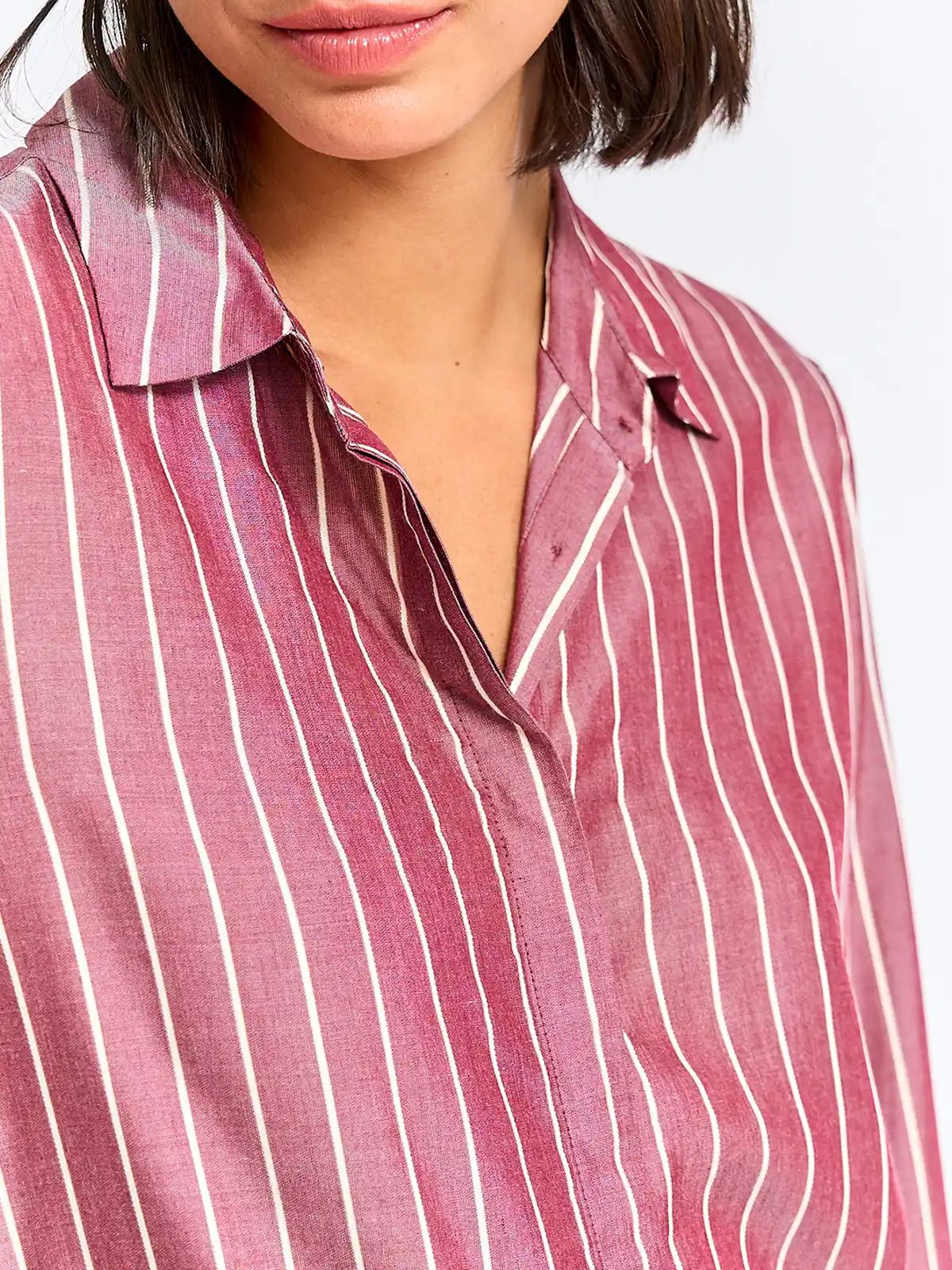 BLUSA MUJER CACHAREL CUELLO CAMISERO MANGA LARGA ESTAMPADA - 3