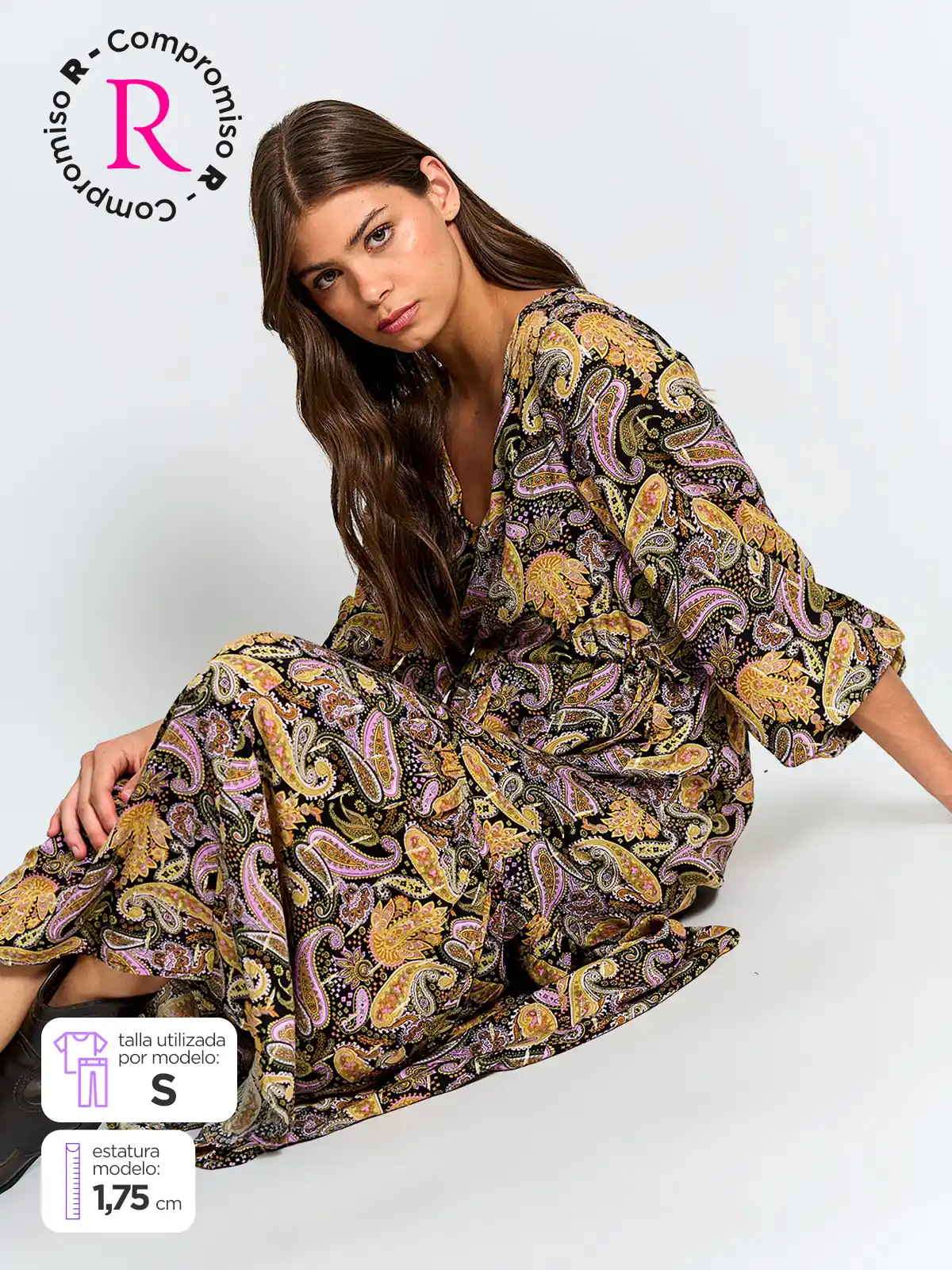 VESTIDO MUJER TATIENNE LARGO ESTAMPADO - 1
