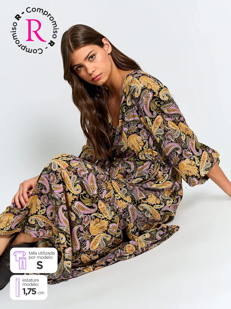 VESTIDO MUJER TATIENNE LARGO ESTAMPADO - 1