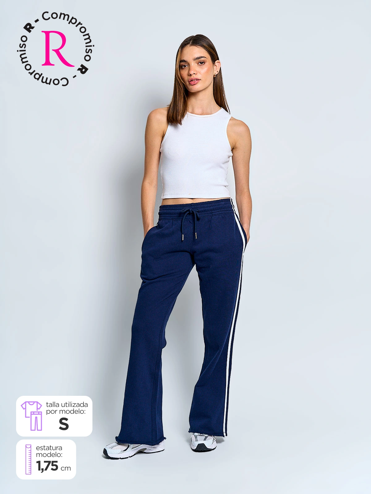 PANTALÓN DE BUZO MUJER INDEX ALGODÓN DISEÑO - 1