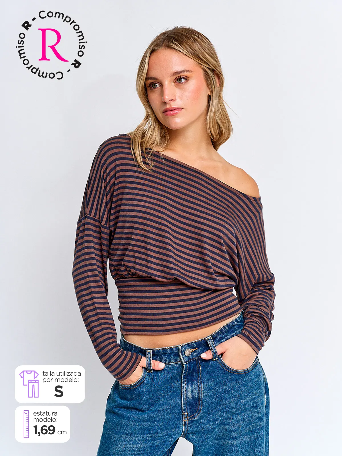 POLERA MUJER INDEX MANGA LARGA ASIMÉTRICA - 1