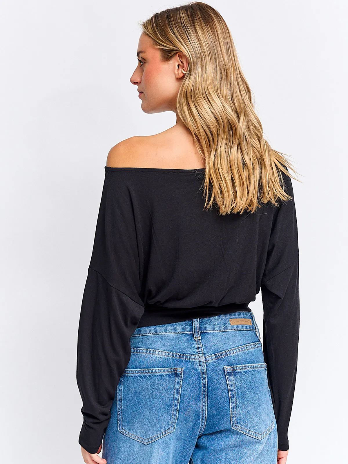 POLERA MUJER INDEX MANGA LARGA ASIMÉTRICA - 2