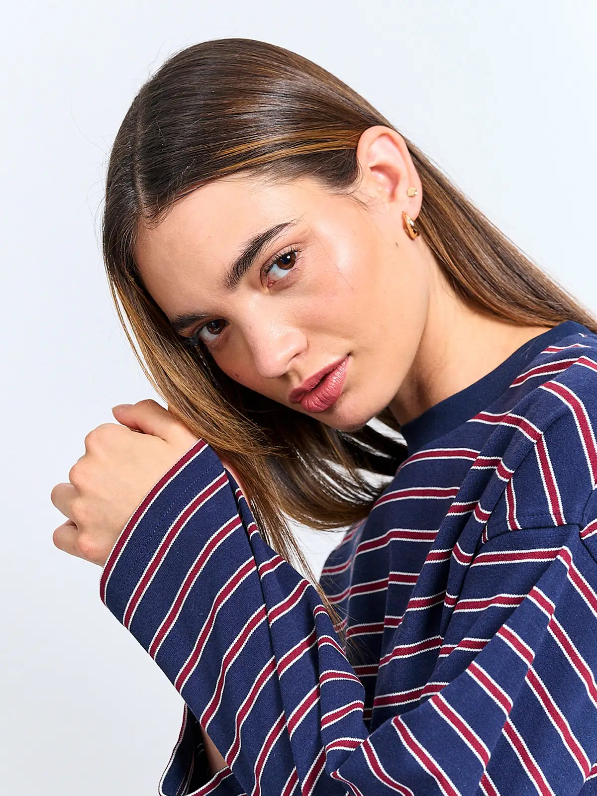 POLERA MUJER INDEX ALGODÓN MANGA LARGA RAYAS - 3