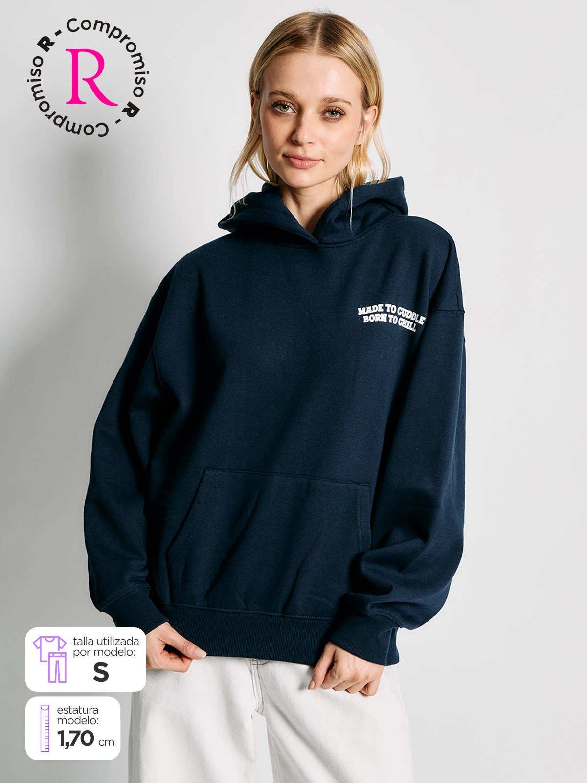 POLERÓN MUJER INDEX ALGODÓN MANGA LARGA OVERSIZE - 1
