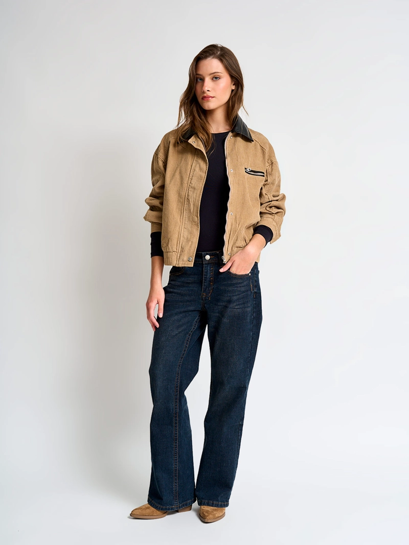 CHAQUETA MUJER INDEX ALGODÓN CORTA COTELÉ - 4