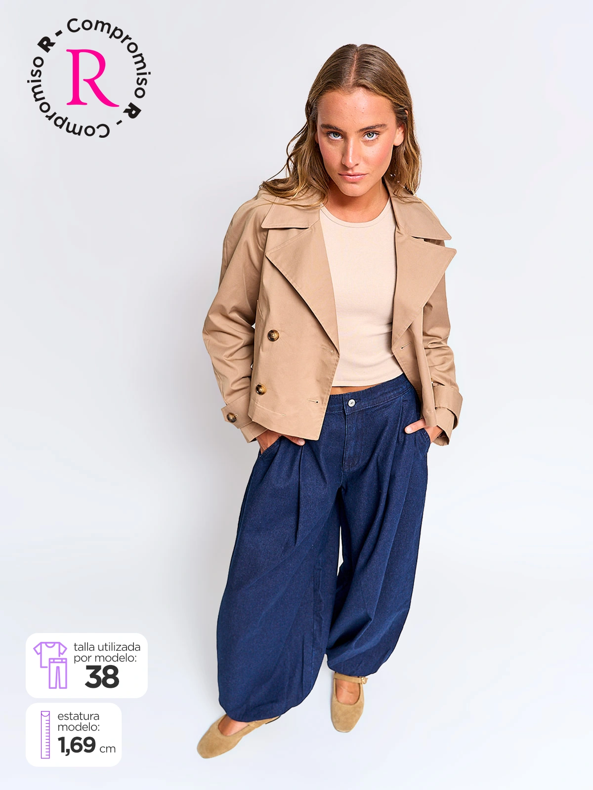 INDEX JEANS MUJER INDEX ALGODÓN GLOBO