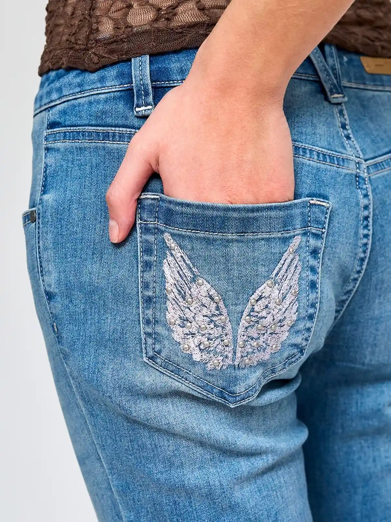 JEANS MUJER INDEX ALGODÓN APLICACIONES - 4