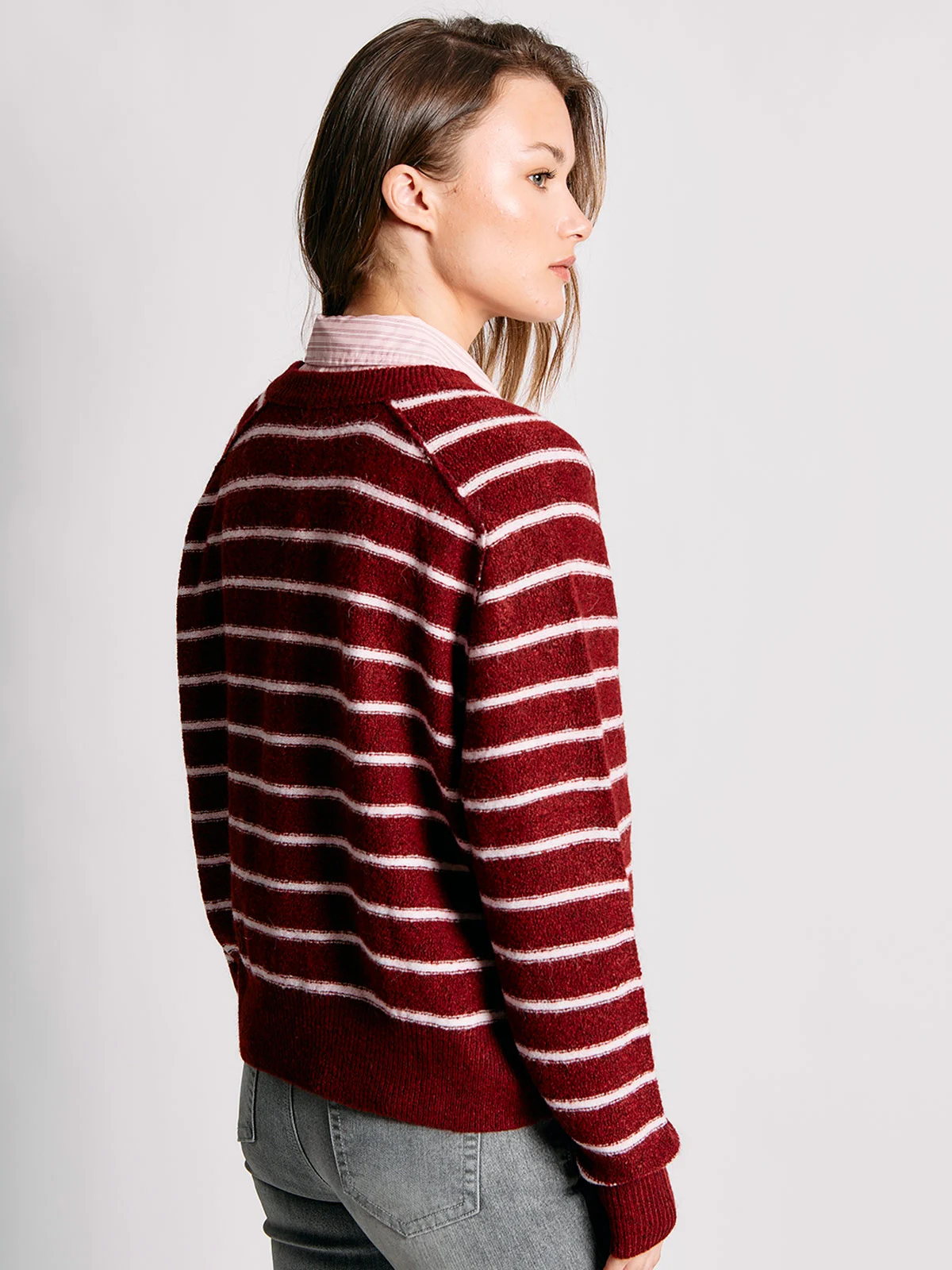 SWEATER MUJER INDEX MANGA LARGA RAYAS - 2