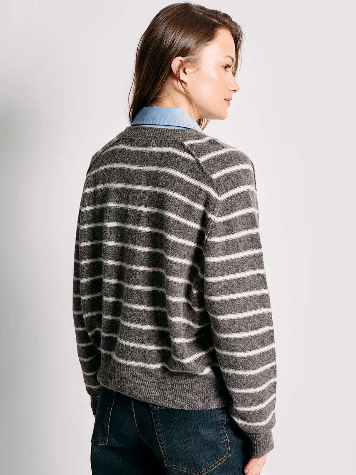 SWEATER MUJER INDEX MANGA LARGA RAYAS - 2