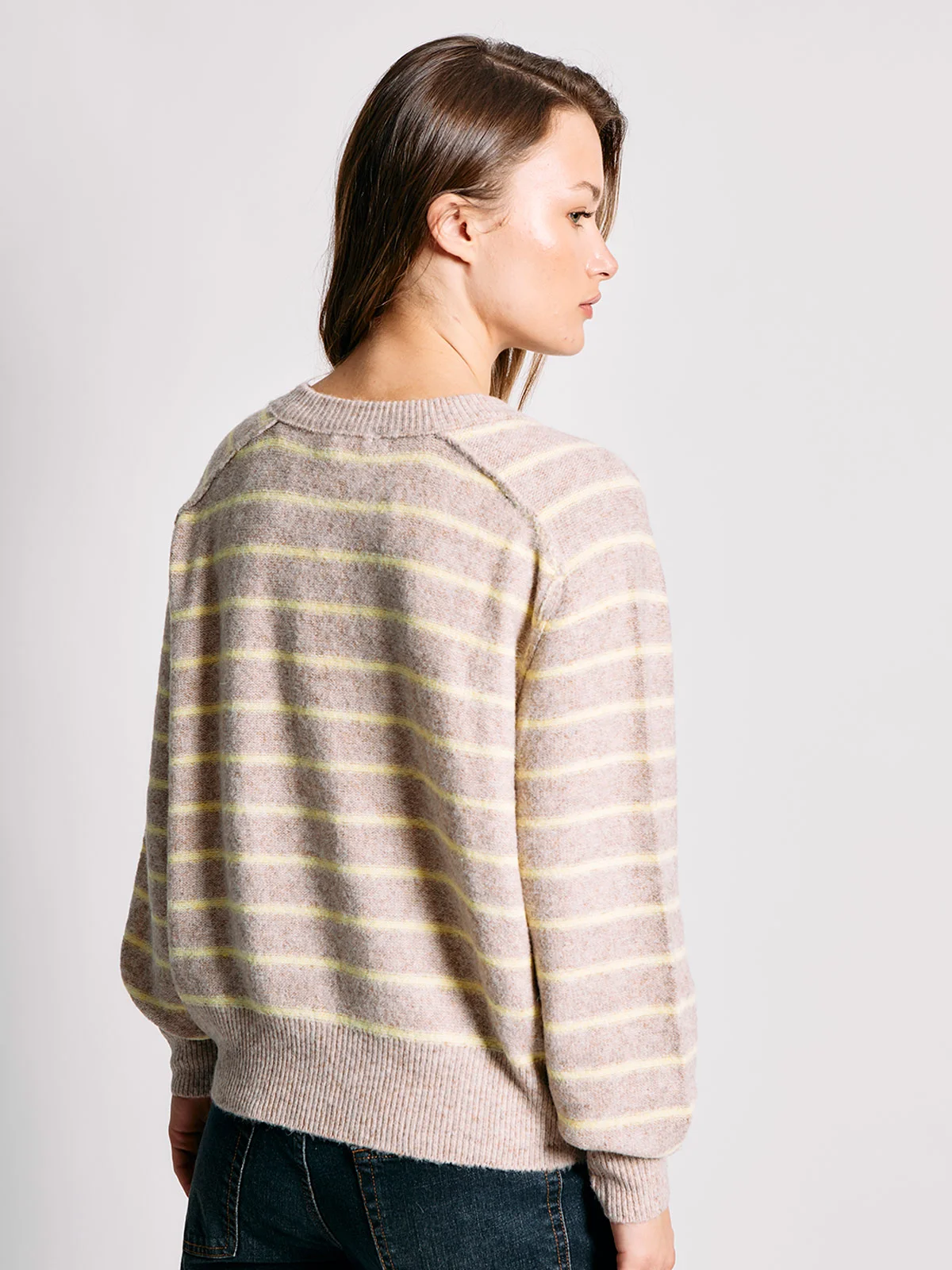 SWEATER MUJER INDEX MANGA LARGA RAYAS - 2