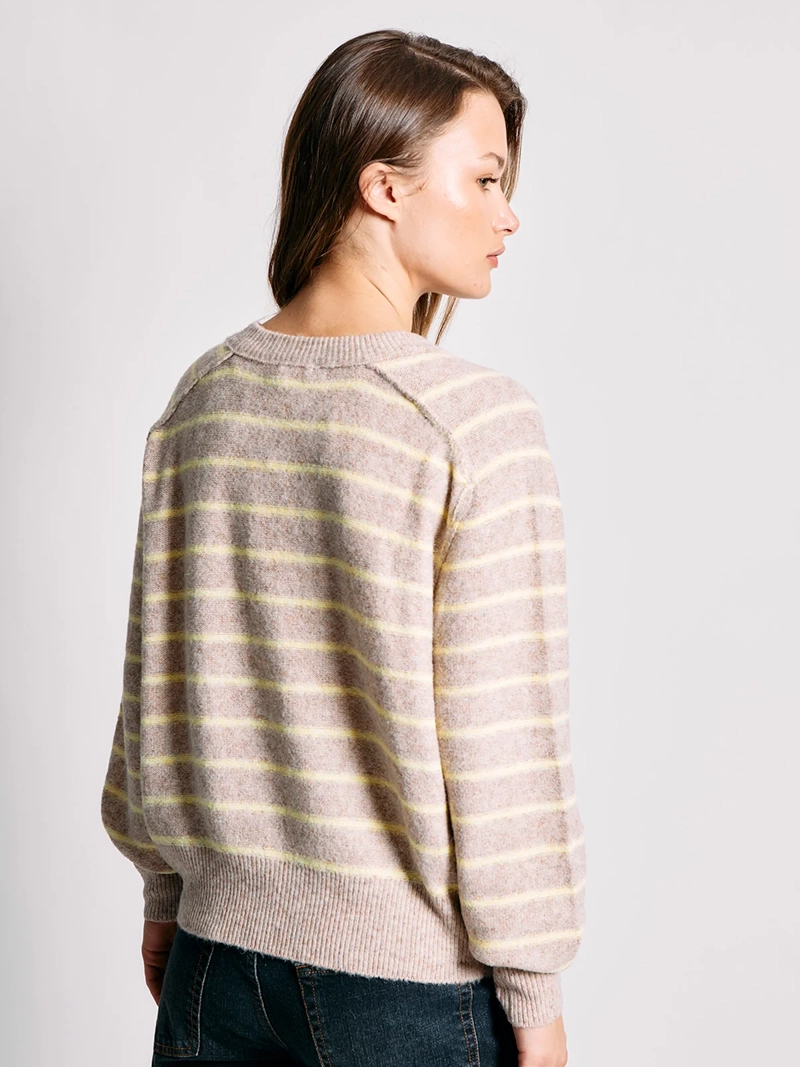 SWEATER MUJER INDEX MANGA LARGA RAYAS - 2
