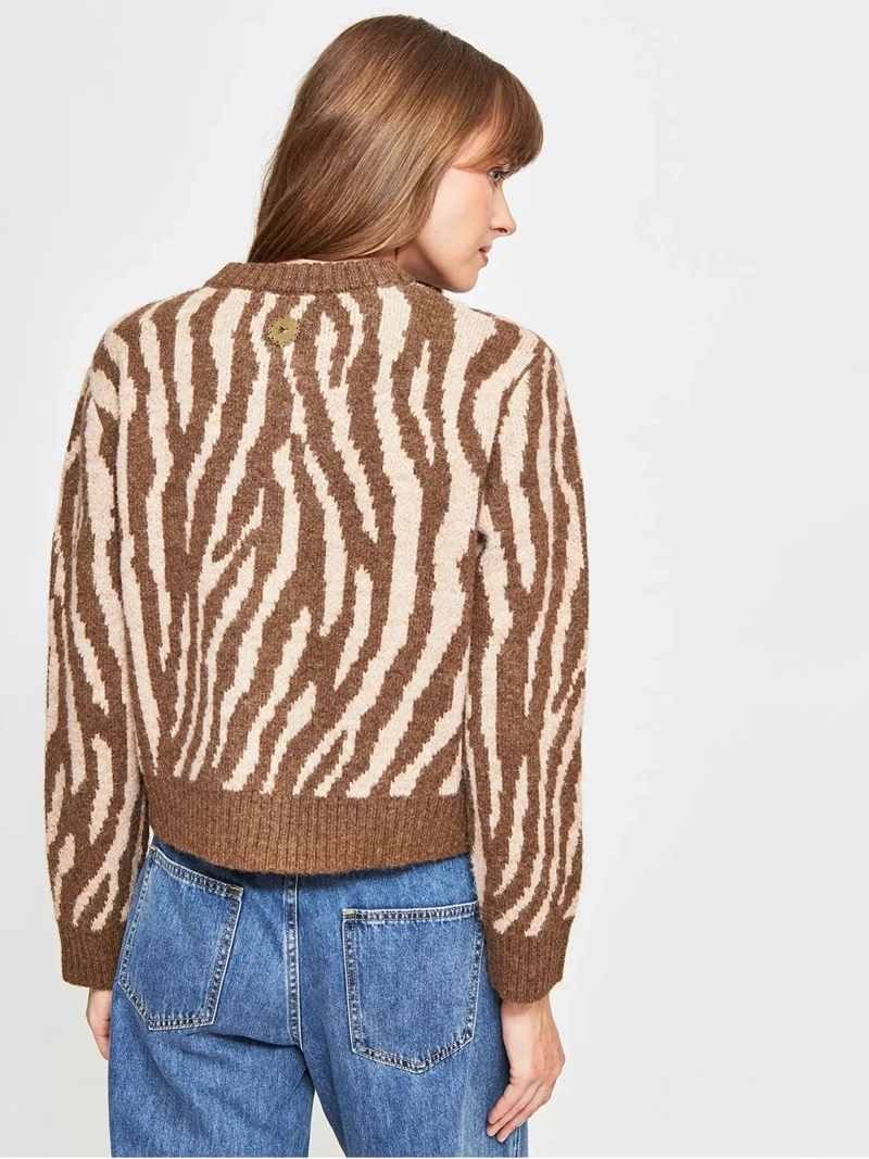 CARDIGAN MUJER TATIENNE ANIMAL PRINT - 2
