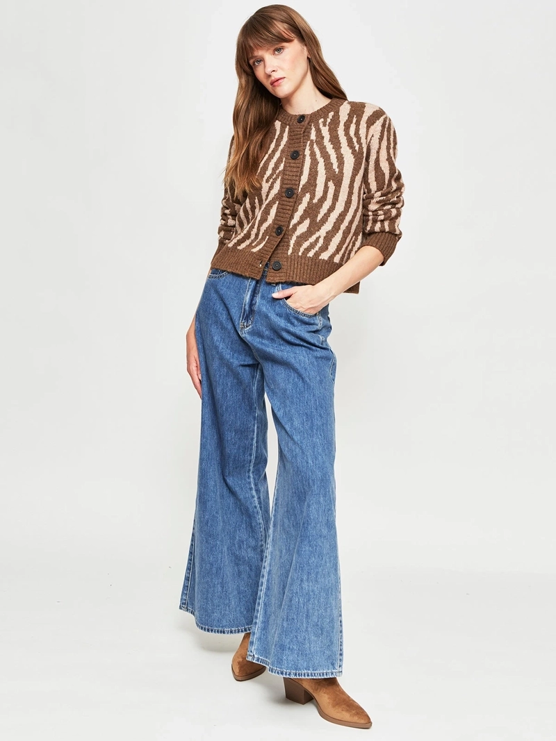 CARDIGAN MUJER TATIENNE ANIMAL PRINT - 4
