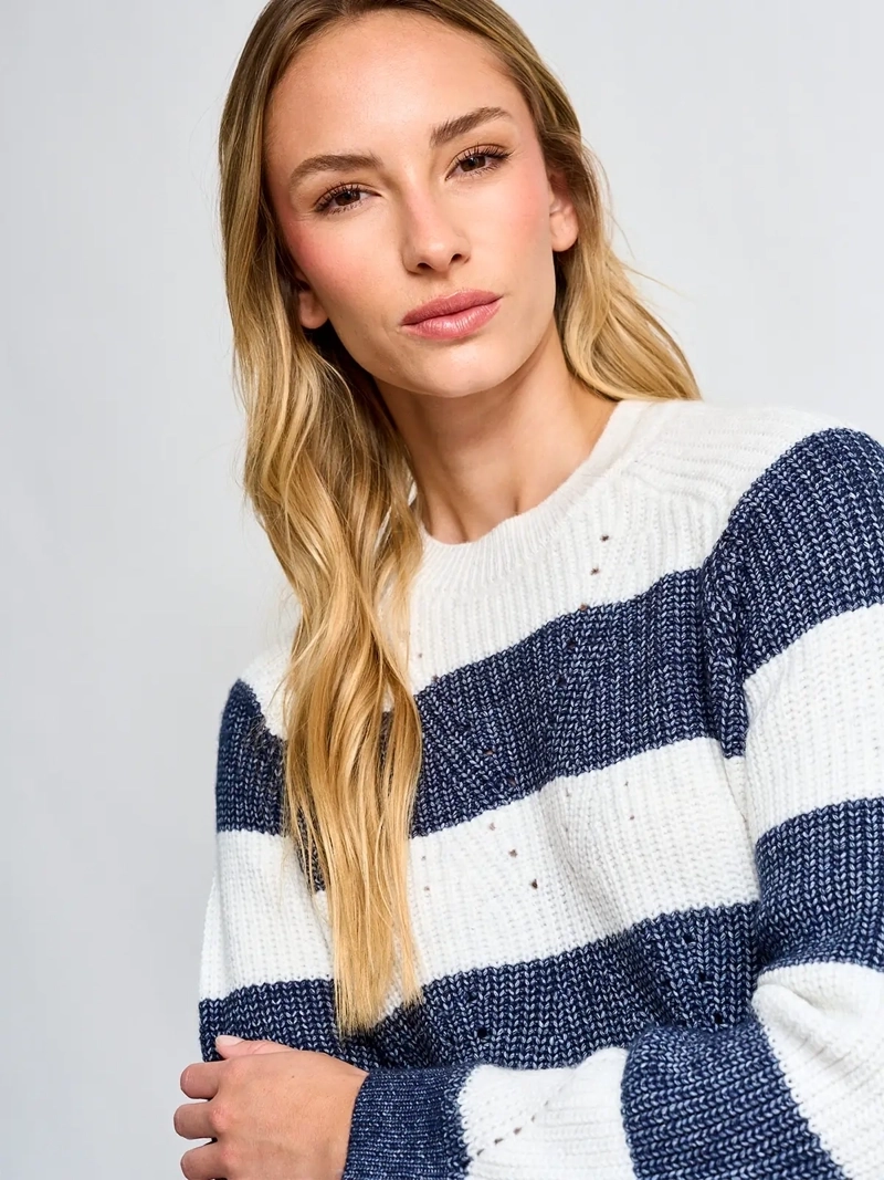 SWEATER MUJER REGATTA MANGA LARGA RAYADO - 3
