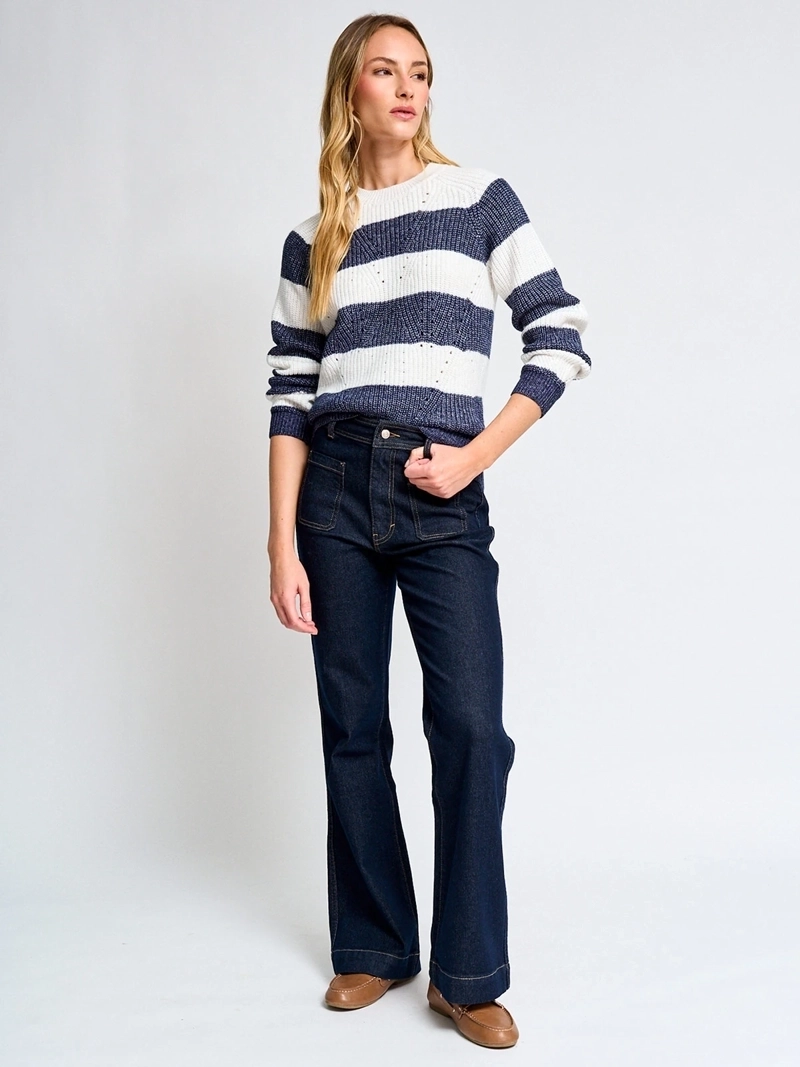 SWEATER MUJER REGATTA MANGA LARGA RAYADO - 4