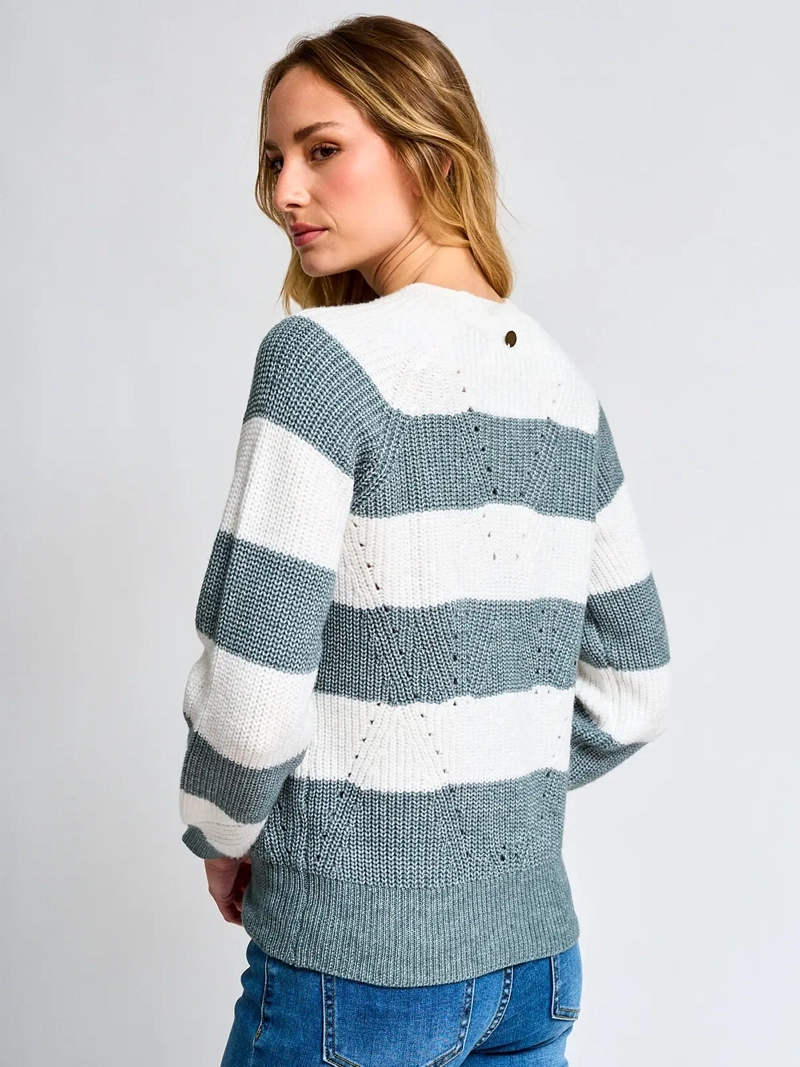 SWEATER MUJER REGATTA MANGA LARGA RAYADO - 2