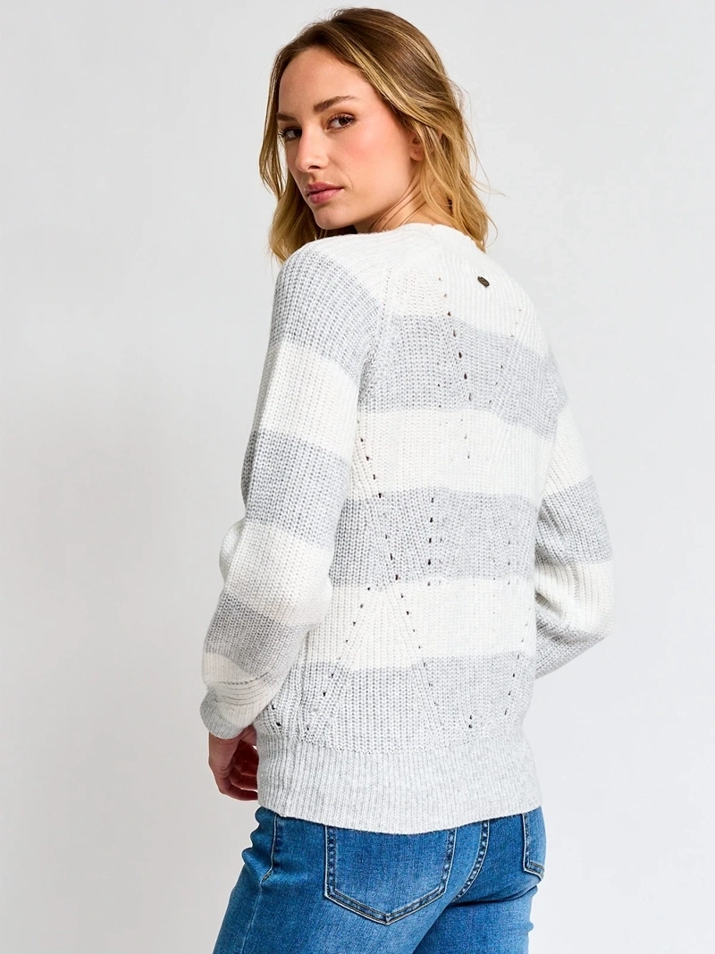 SWEATER MUJER REGATTA MANGA LARGA RAYADO - 2