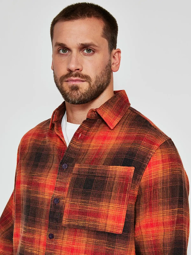 CAMISA HOMBRE INDEX MANGA LARGA CUADROS FRANELA - 3