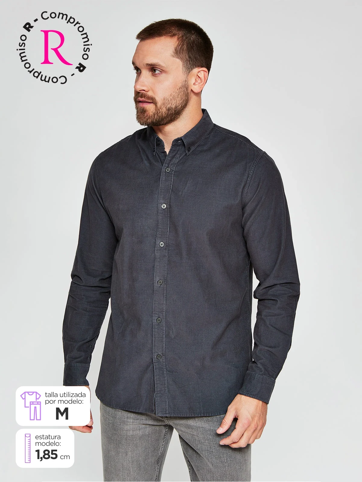 CAMISA HOMBRE MARQUIS MANGA LARGA COTELÉ - 1