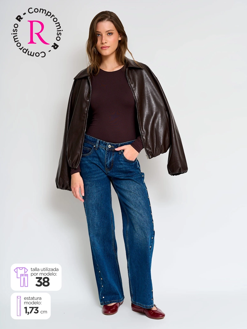 JEANS MUJER INDEX ALGODÓN ESTRELLAS - 1
