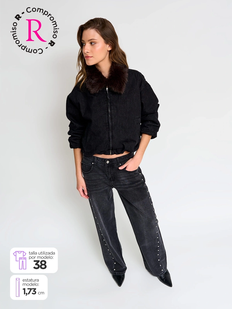 JEANS MUJER INDEX ALGODÓN ESTRELLAS - 1