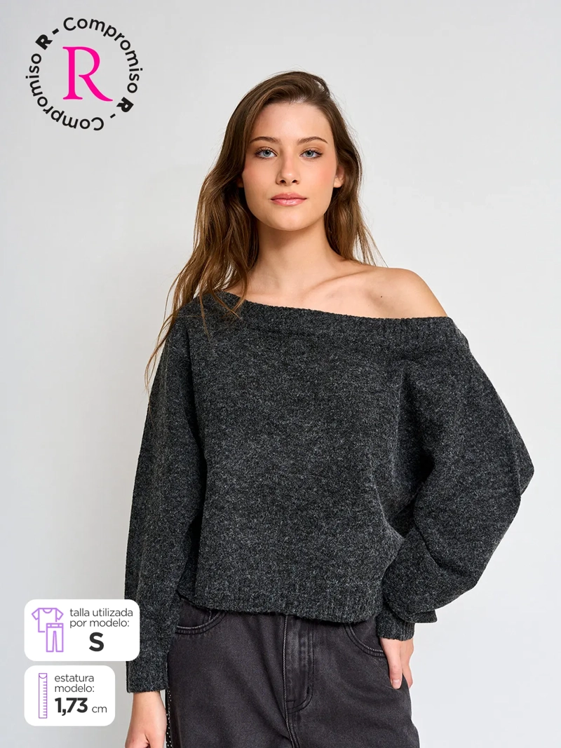 SWEATER MUJER INDEX MANGA LARGA - 1