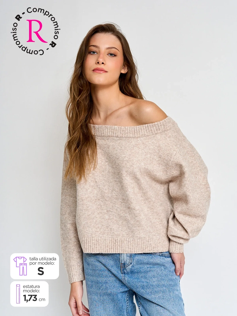 SWEATER MUJER INDEX MANGA LARGA - 1