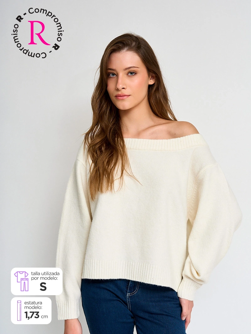 SWEATER MUJER INDEX MANGA LARGA - 1