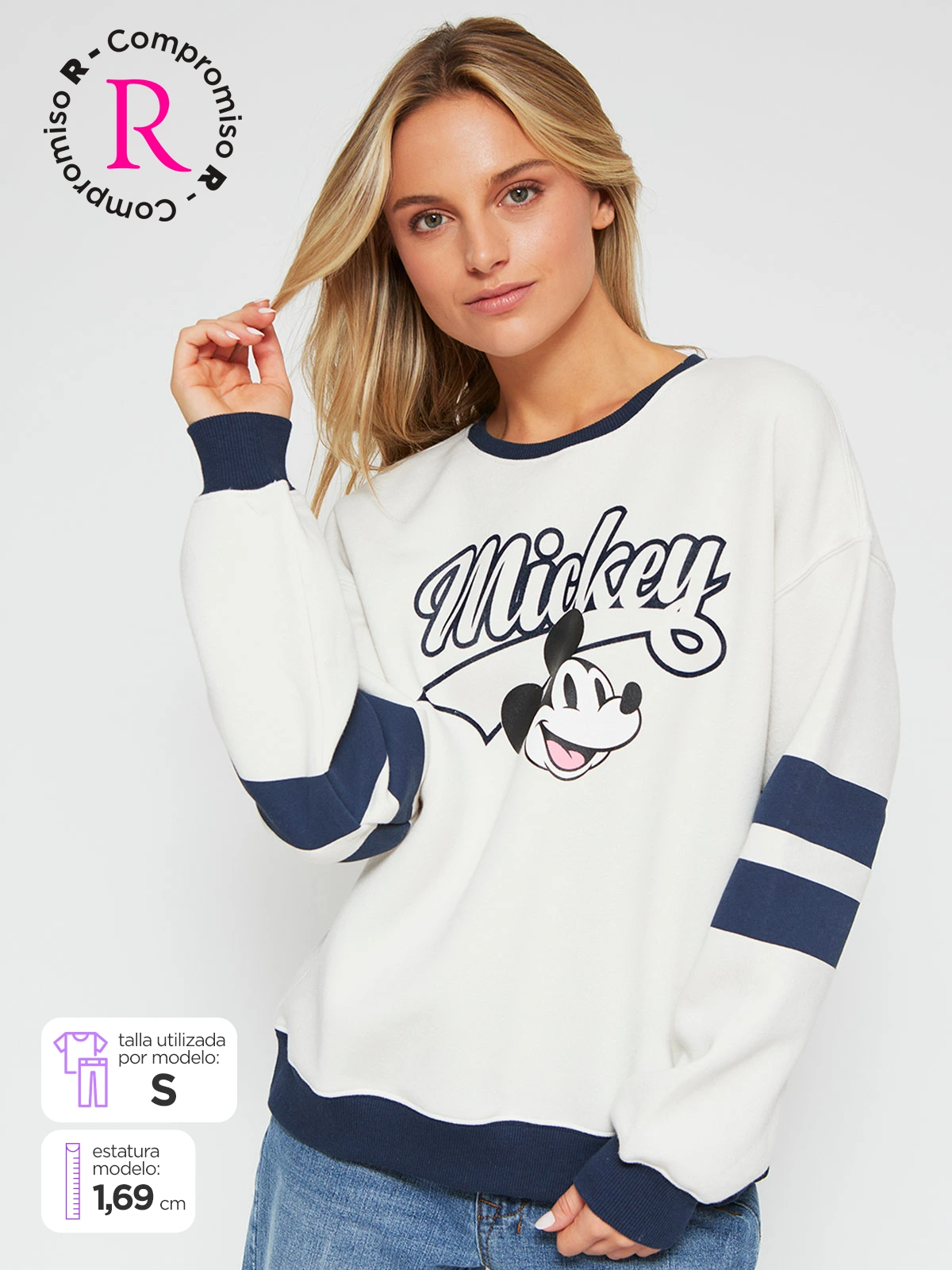 POLERÓN MUJER INDEX ALGODÓN MANGA LARGA MICKEY - 1