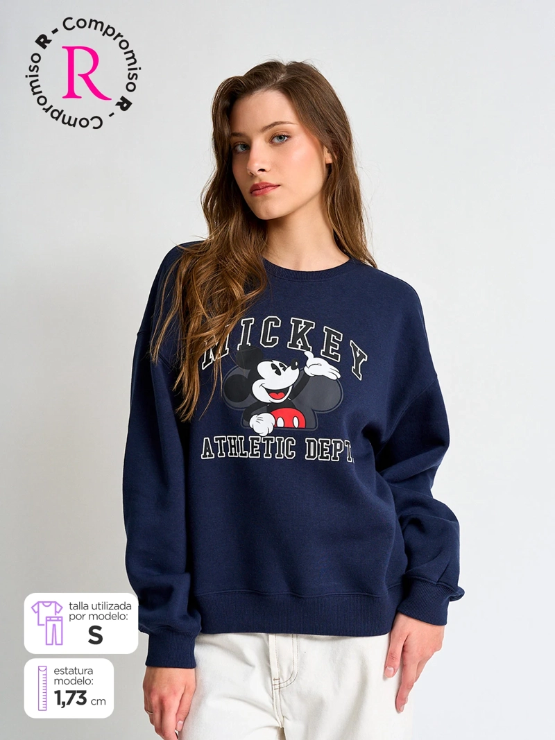 POLERÓN MUJER INDEX ALGODÓN MANGA LARGA MICKEY - 1