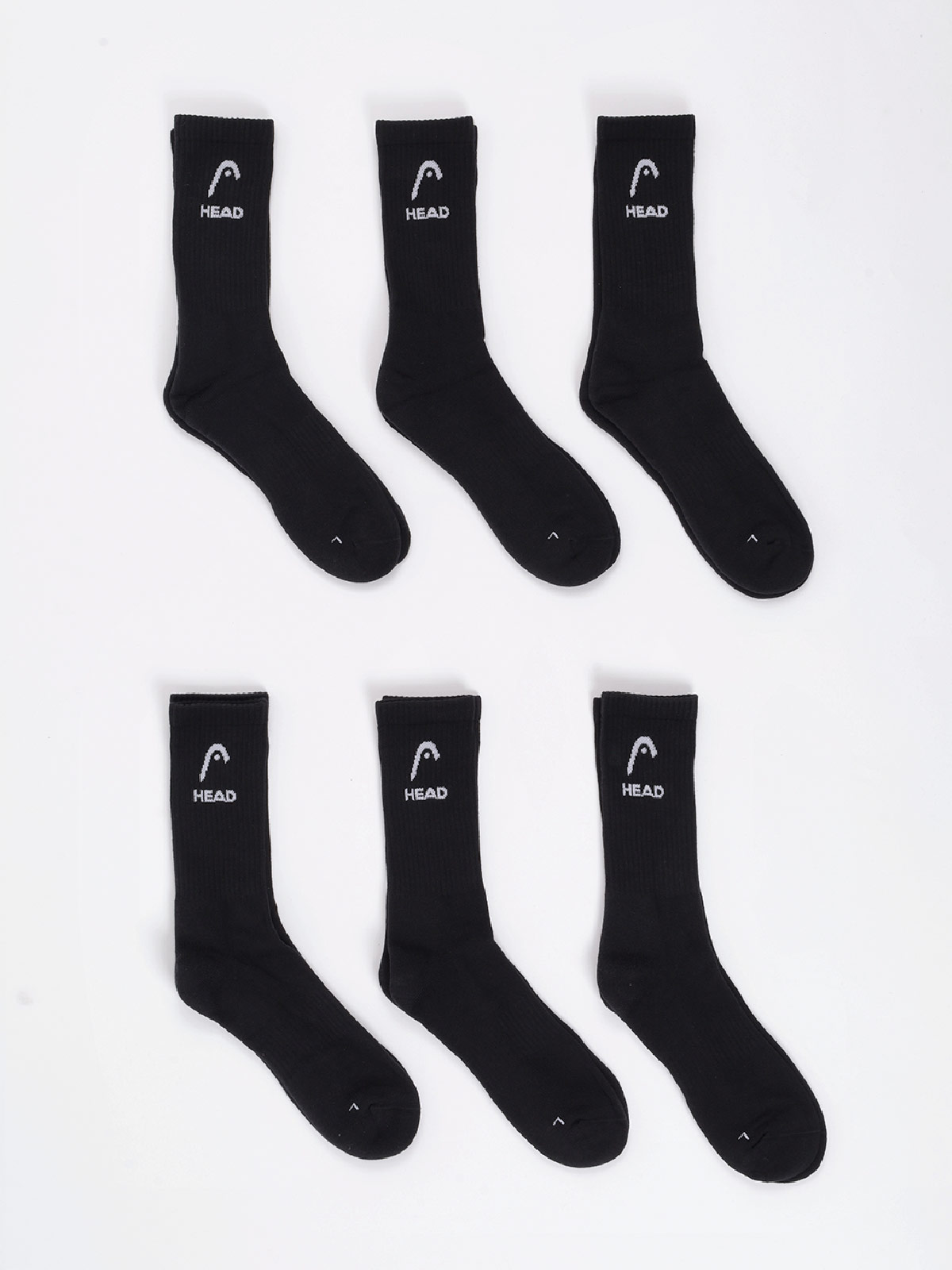 CALCETINES UNISEX HEAD PACK X6 NEGRO - 1