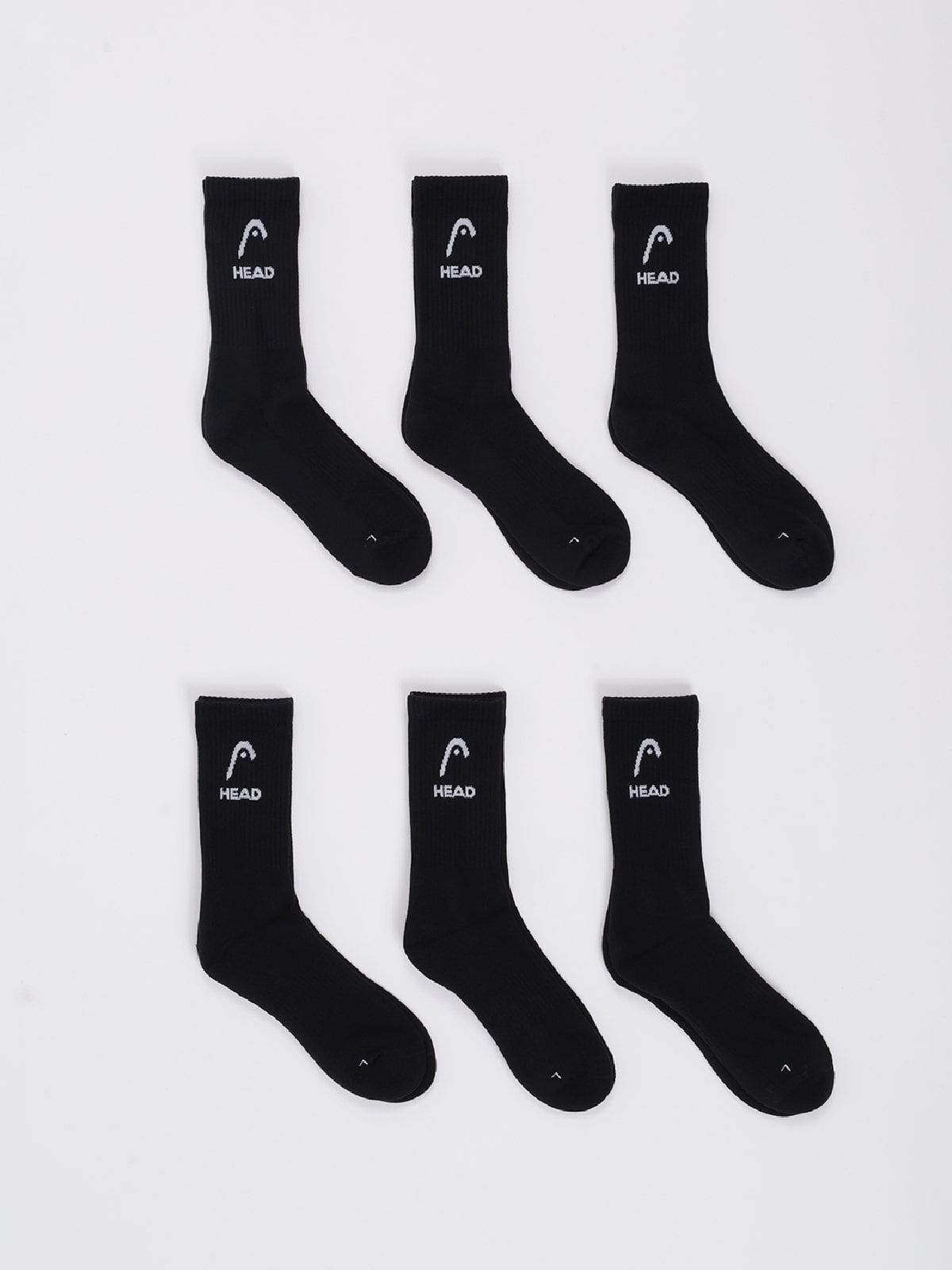 CALCETINES UNISEX HEAD PACK X6 NEGRO - 1