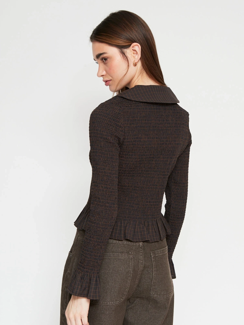 BLUSA MUJER BARBADOS ALGODÓN CUELLO BOBO PANAL - 2