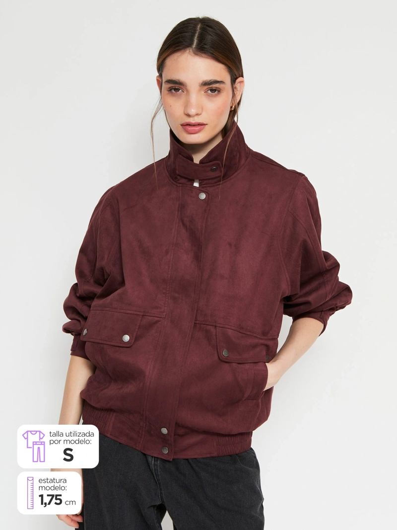 CHAQUETA MUJER BARBADOS BOMBER SUEDE - 1