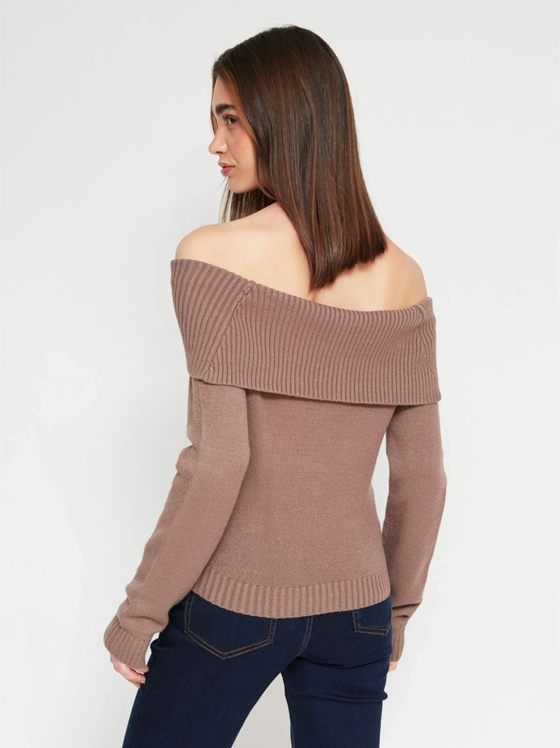 SWEATER MUJER INDEX MANGA LARGA BARDOT - 2